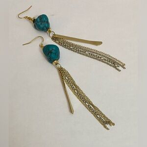 NEW Turquoise Howlite earrings
